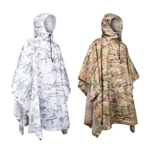 디피알 컴뱃 밀리터리 카모 캠핑 판초우의 레인코트 비옷
